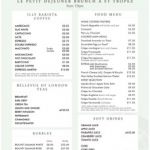 breakfast menu