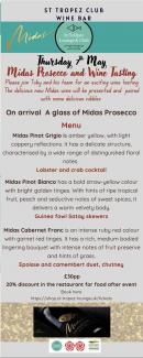 Midas Prosecco and Wine Tasting Poster