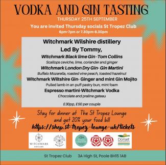 Vodka and Gin Tasting Event Poster