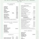 breakfast menu